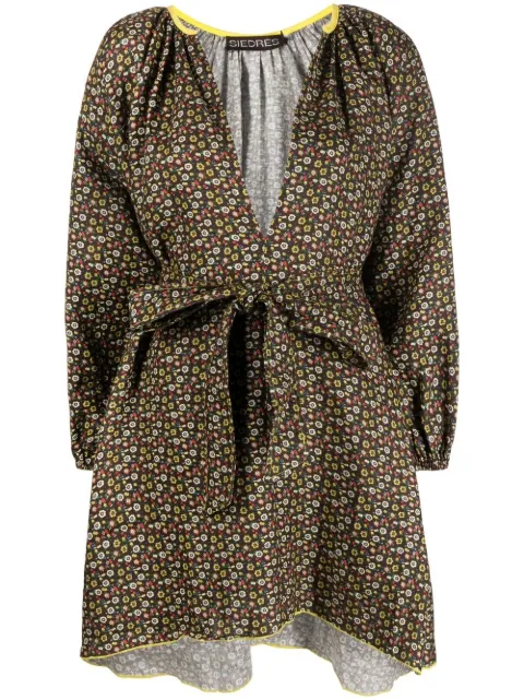 SIEDRES vestido corto con estampado floral