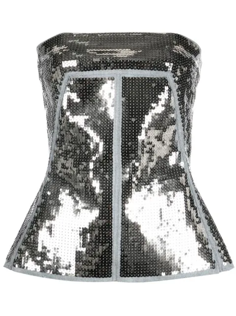 Rick Owens haut-bustier à sequins brodés