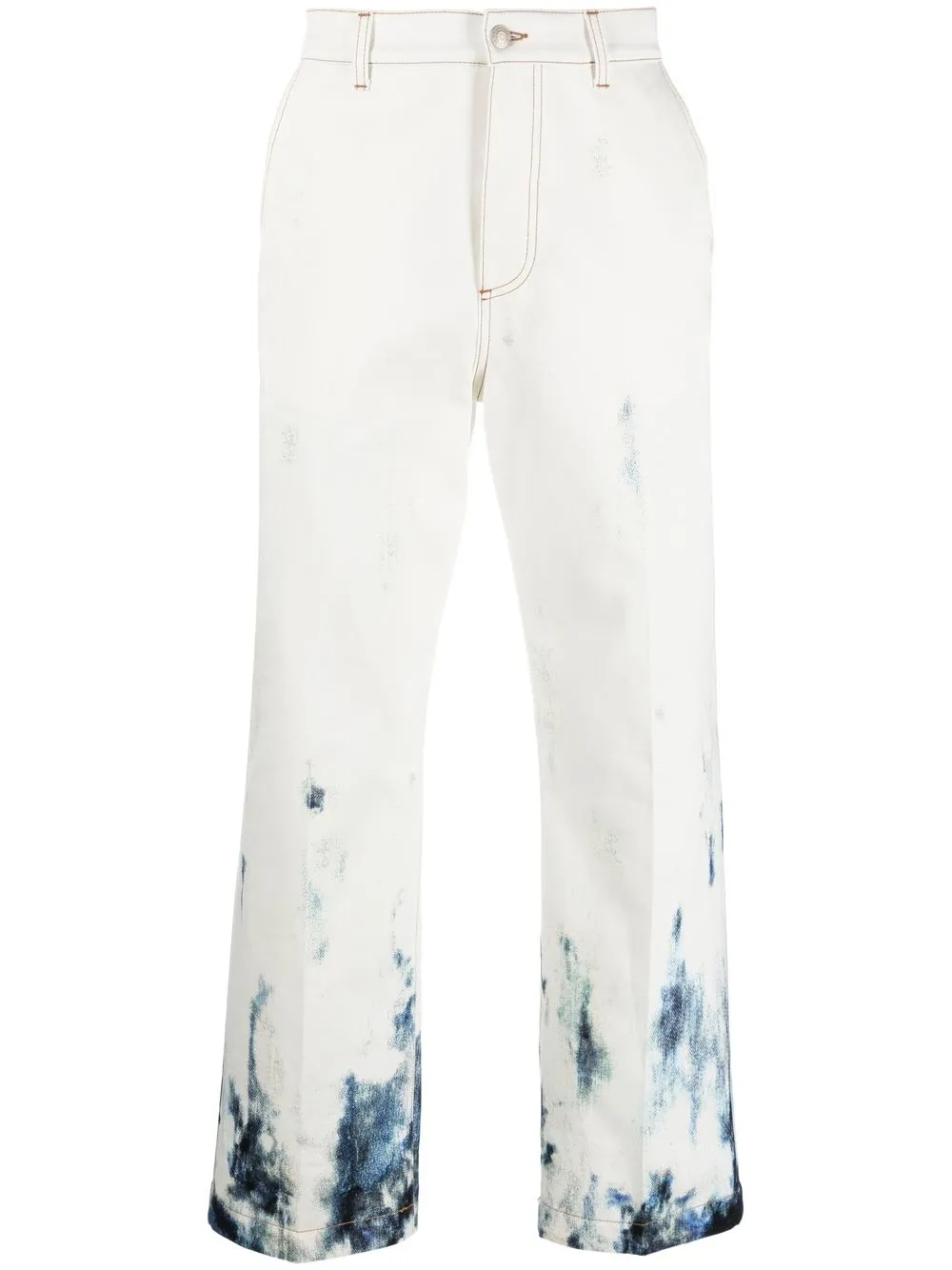 

Alexander McQueen jeans rectos estampados - Blanco