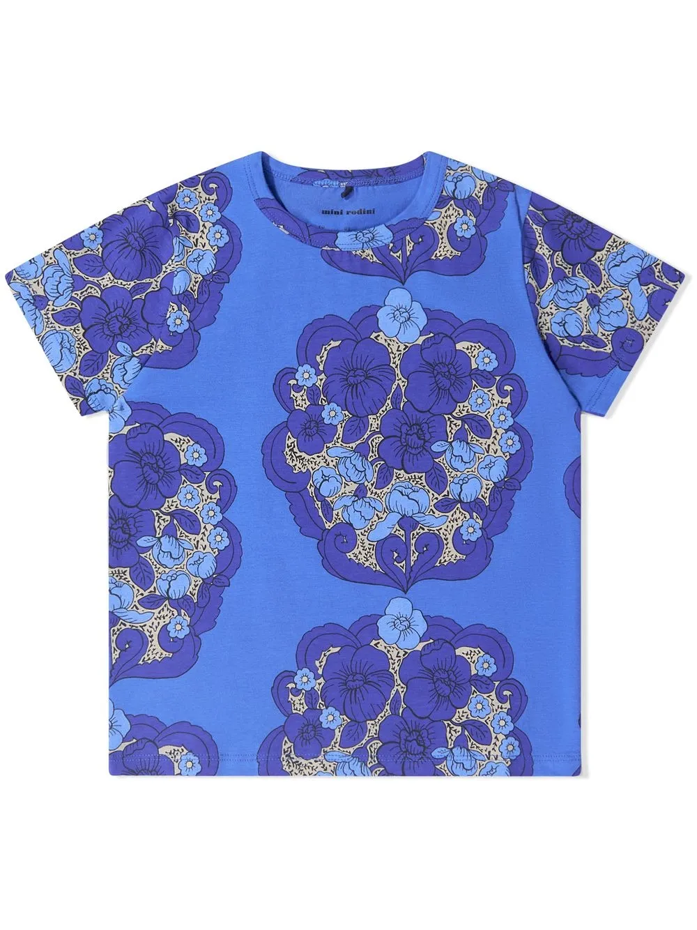 

Mini Rodini playera con estampado floral - Azul