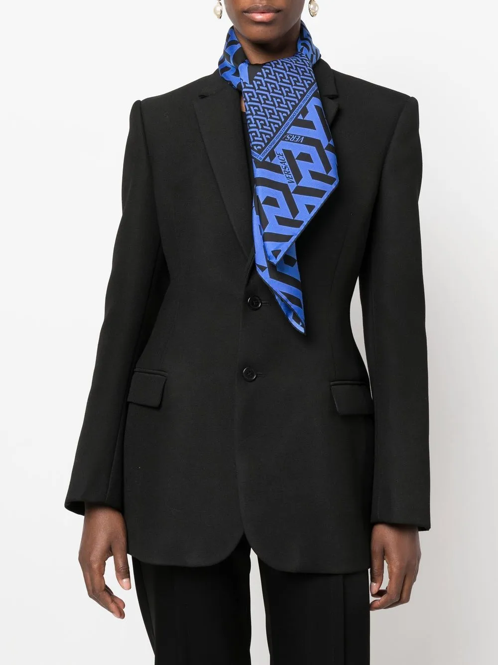 Versace Zijden sjaal - Blauw