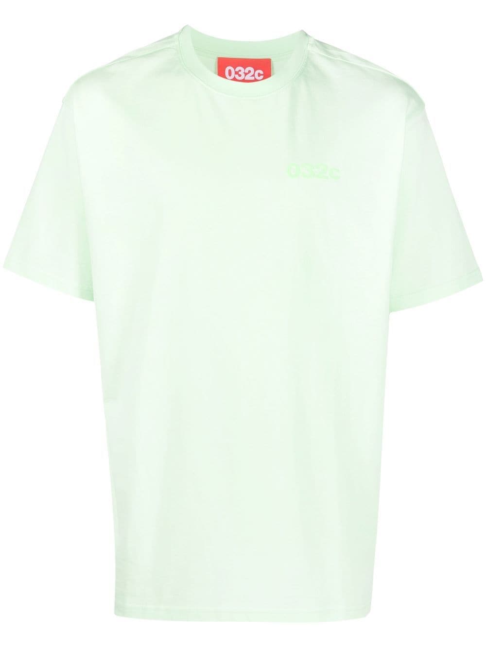 032c t-shirt à logo embossé - vert