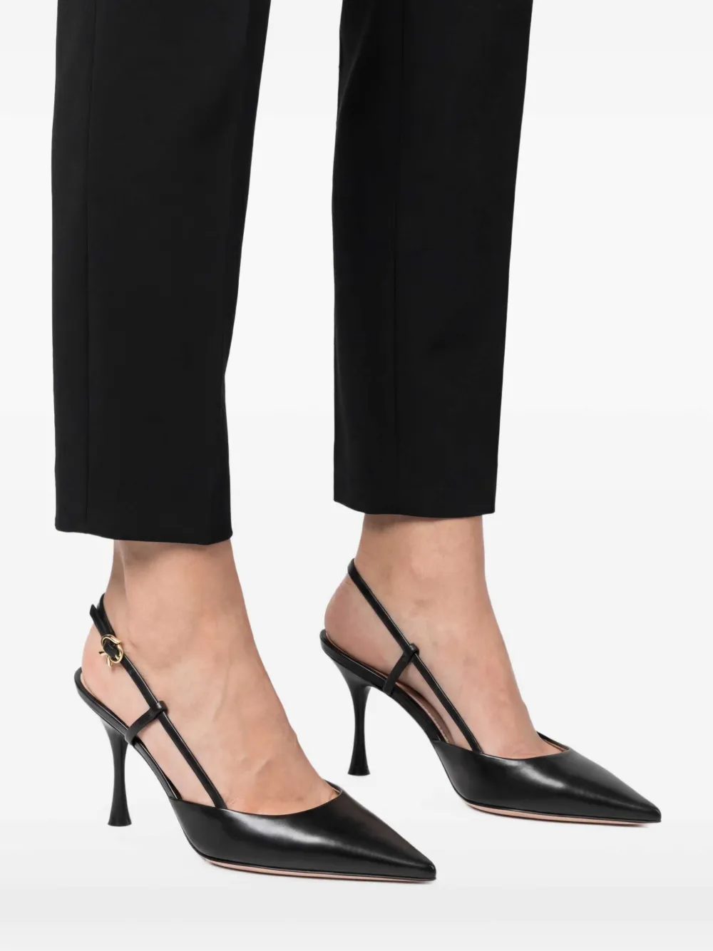 Gianvito Rossi Ascent Slingback Pumps in Black, view 2