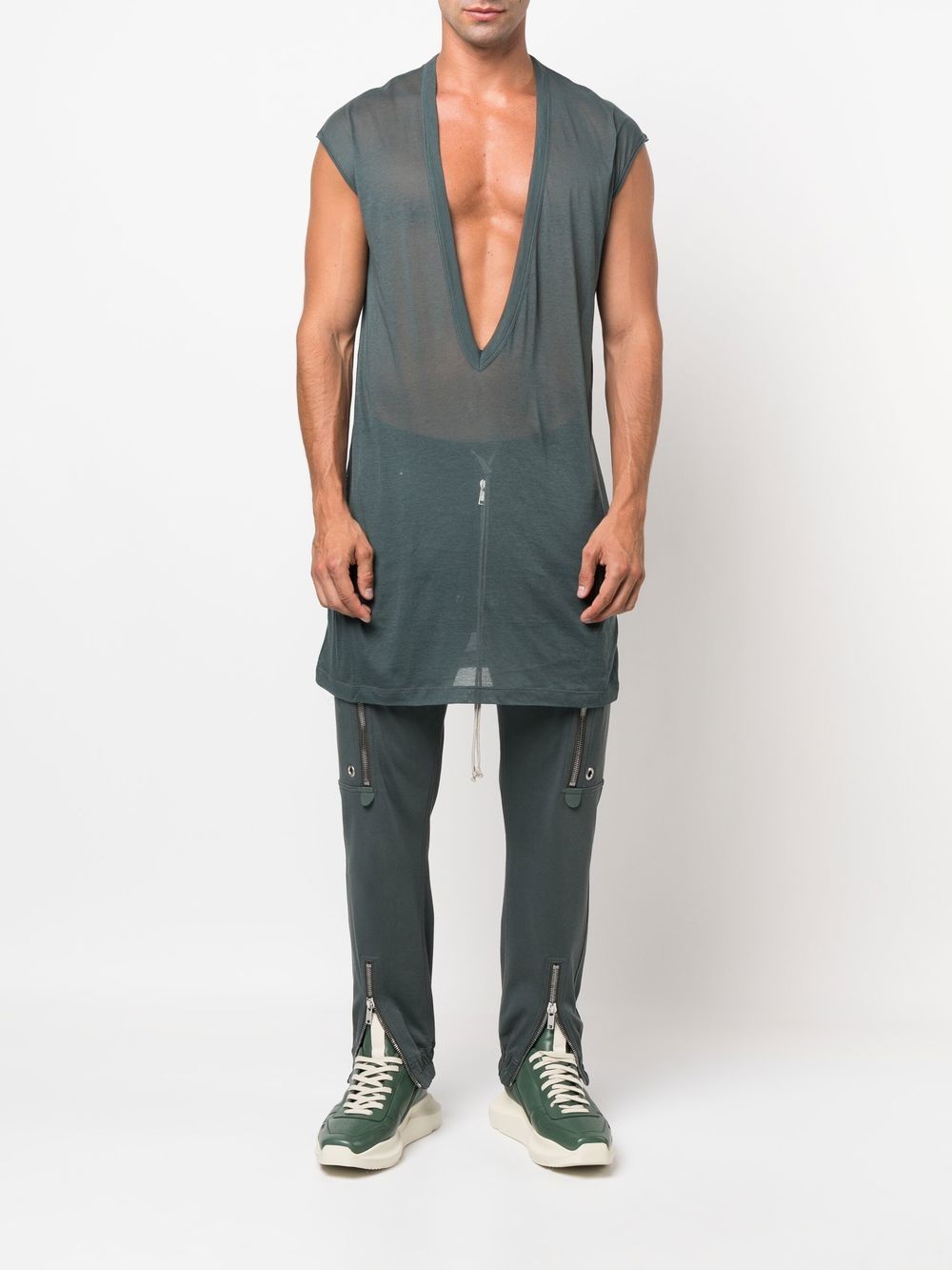 Rick Owens Dylan tanktop met V-hals - Groen