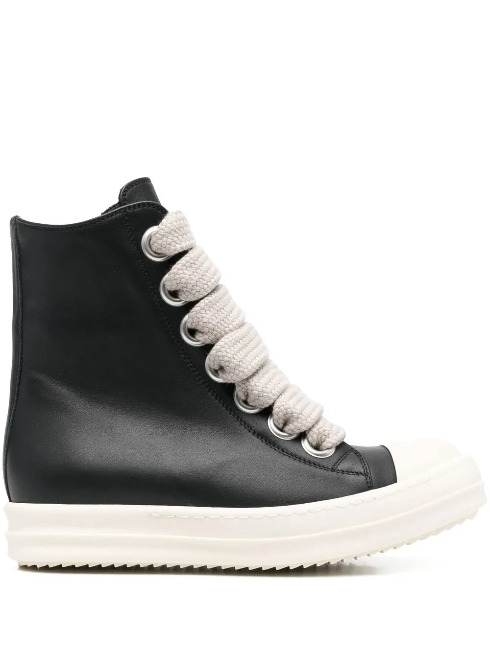 

Rick Owens tenis altos con cierre - Negro