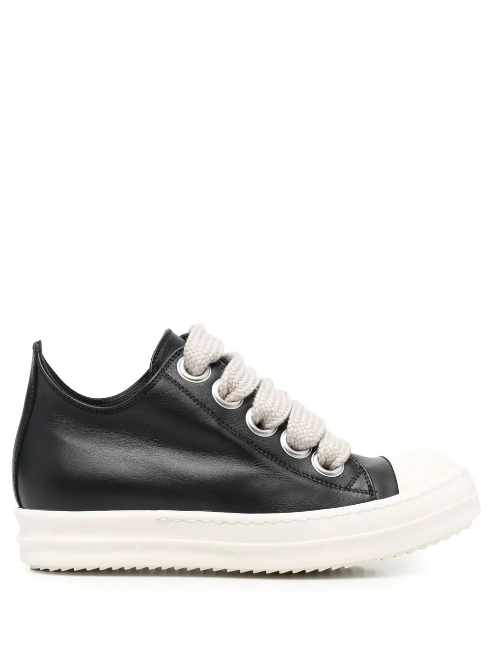 

Rick Owens tenis bajos con agujetas - Negro