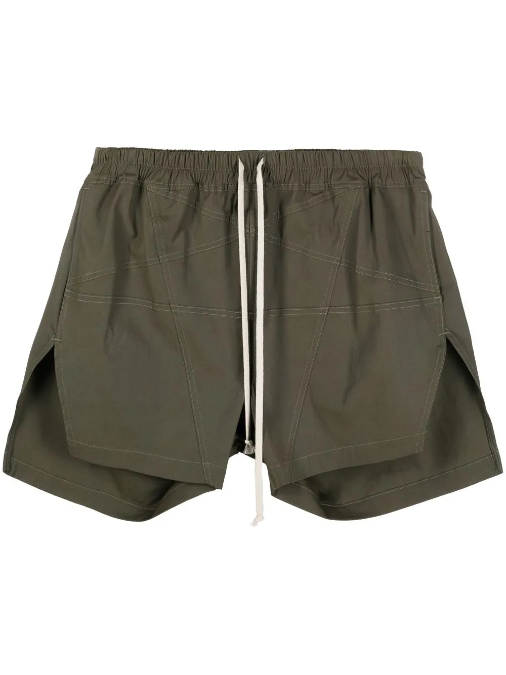 

Rick Owens Penta organic-cotton deck shorts - Green