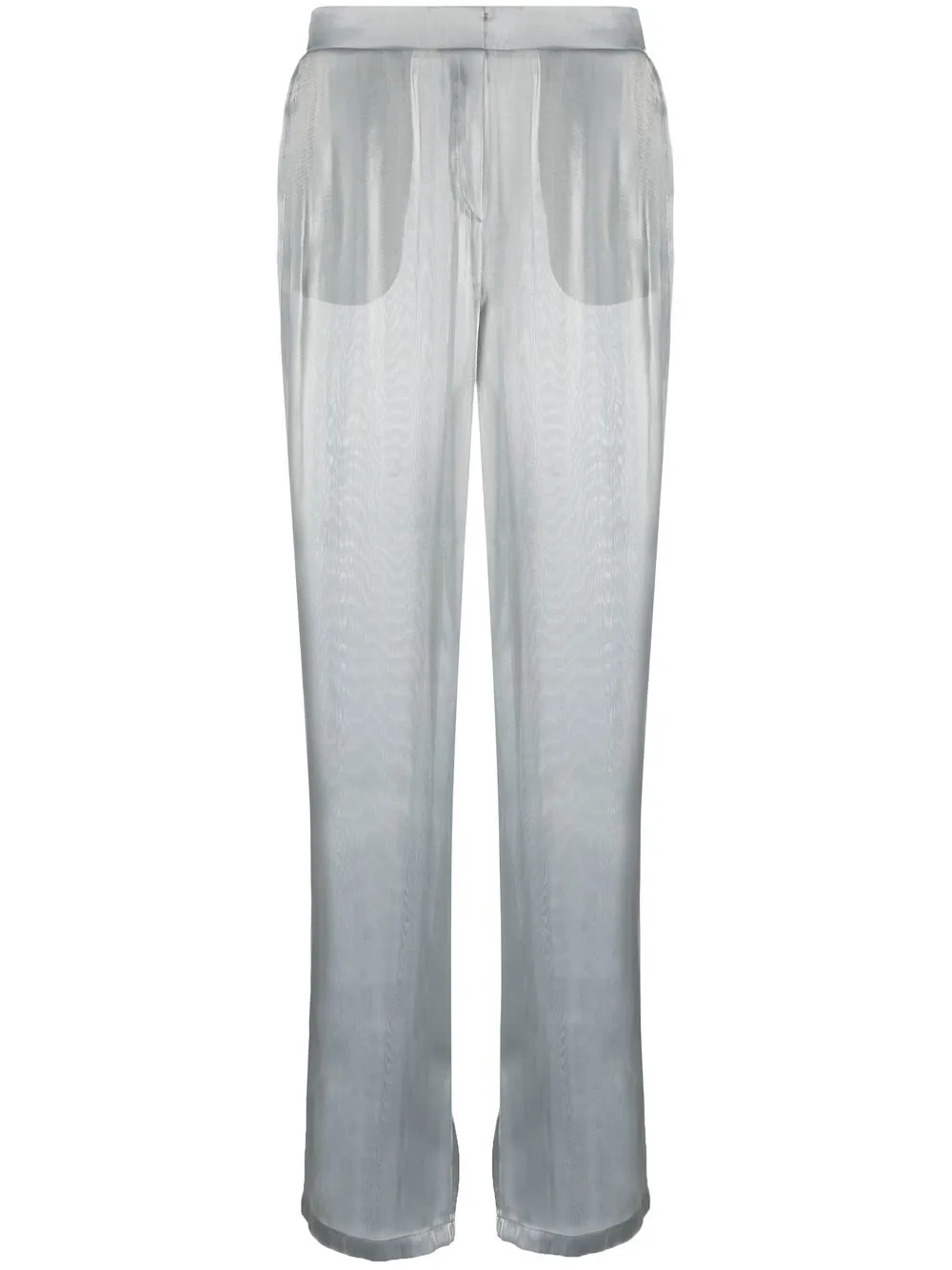 

SIEDRES straight-leg metallic trousers - Grey