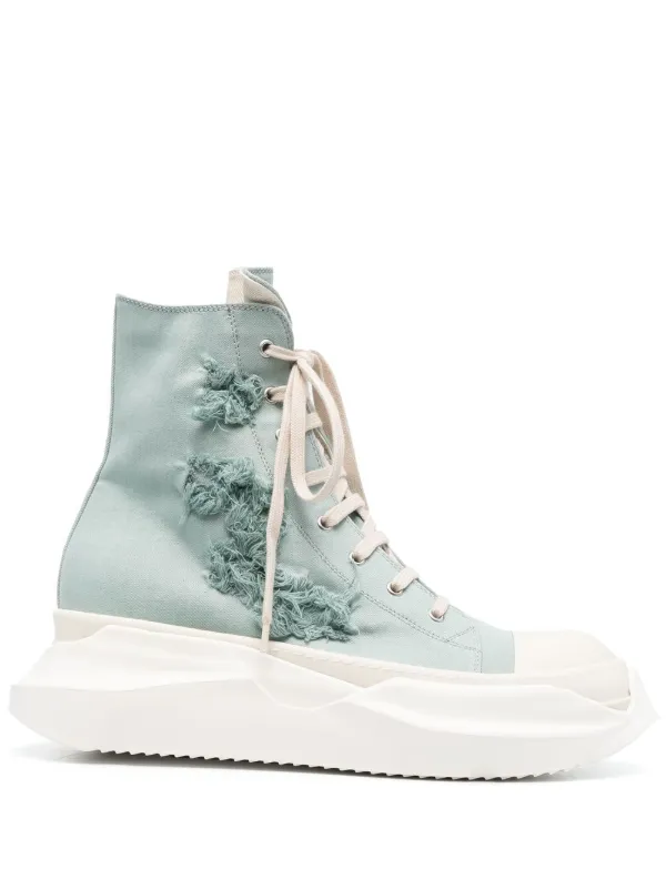 Rick Owens Abstract High-Top Sneakers - Blue