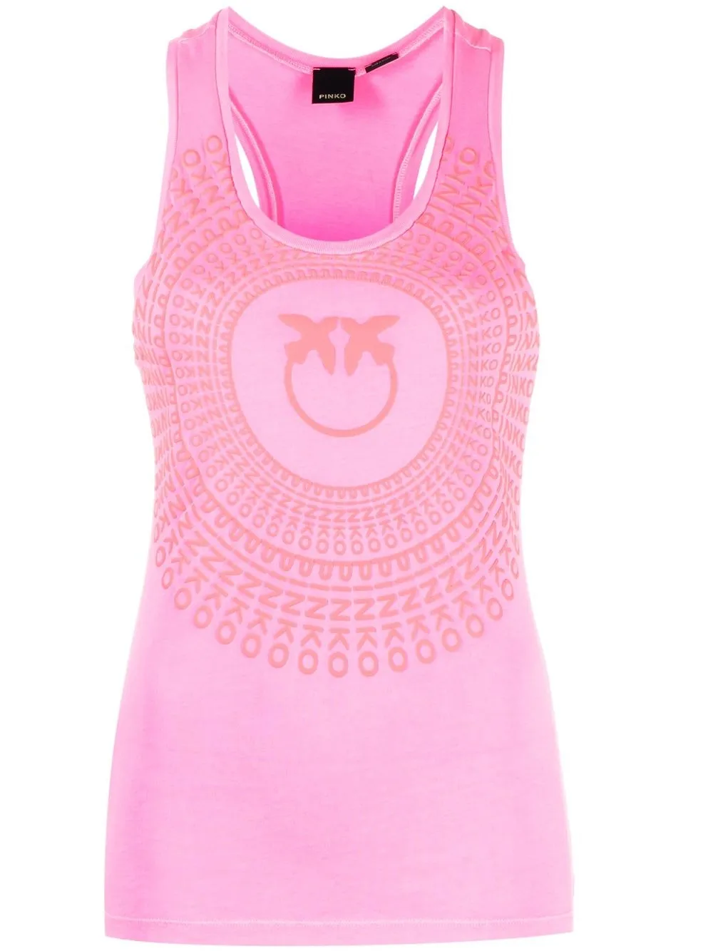 

PINKO top sin mangas con logo estampado - Rosado