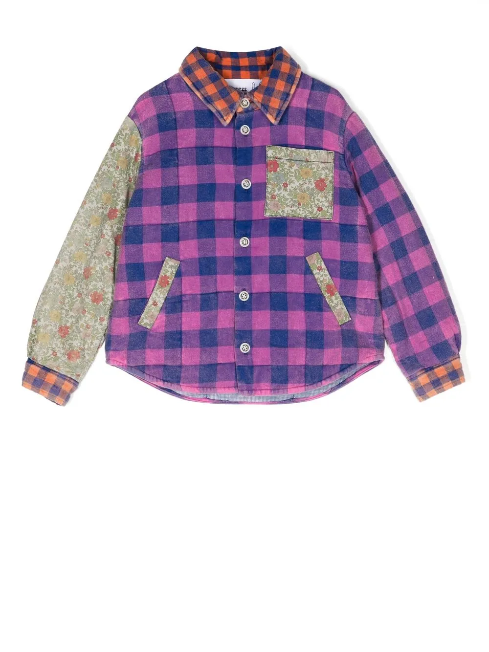 

Natasha Zinko Kids camisa con estampado floral y cuadros - Multicolor