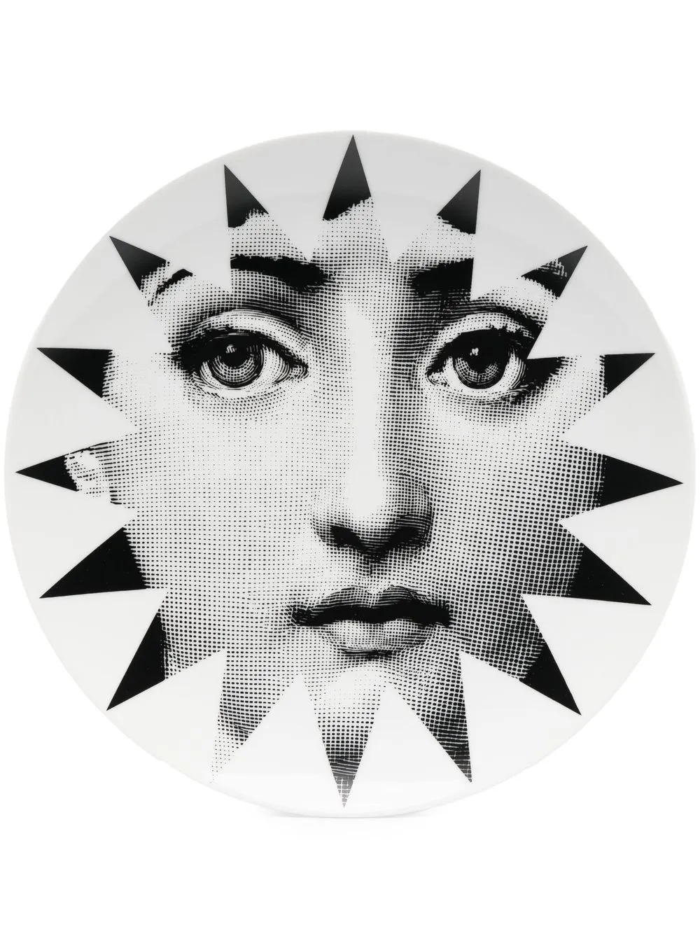 

Fornasetti plato con estampado gráfico - Blanco