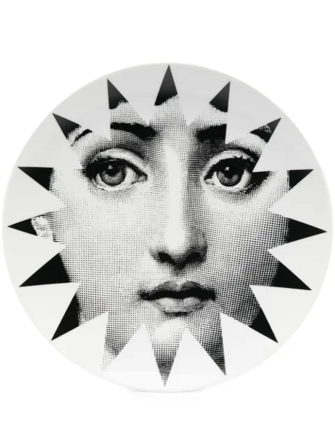 Fornasetti assiette à imprimé graphique