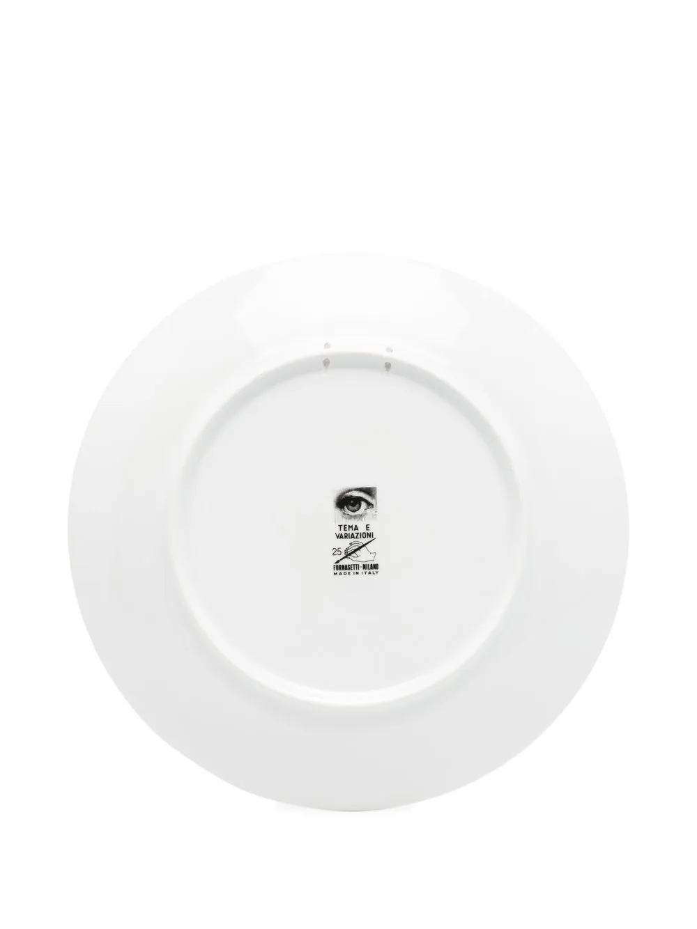  Fornasetti Piatto Con Stampa - Bianco 