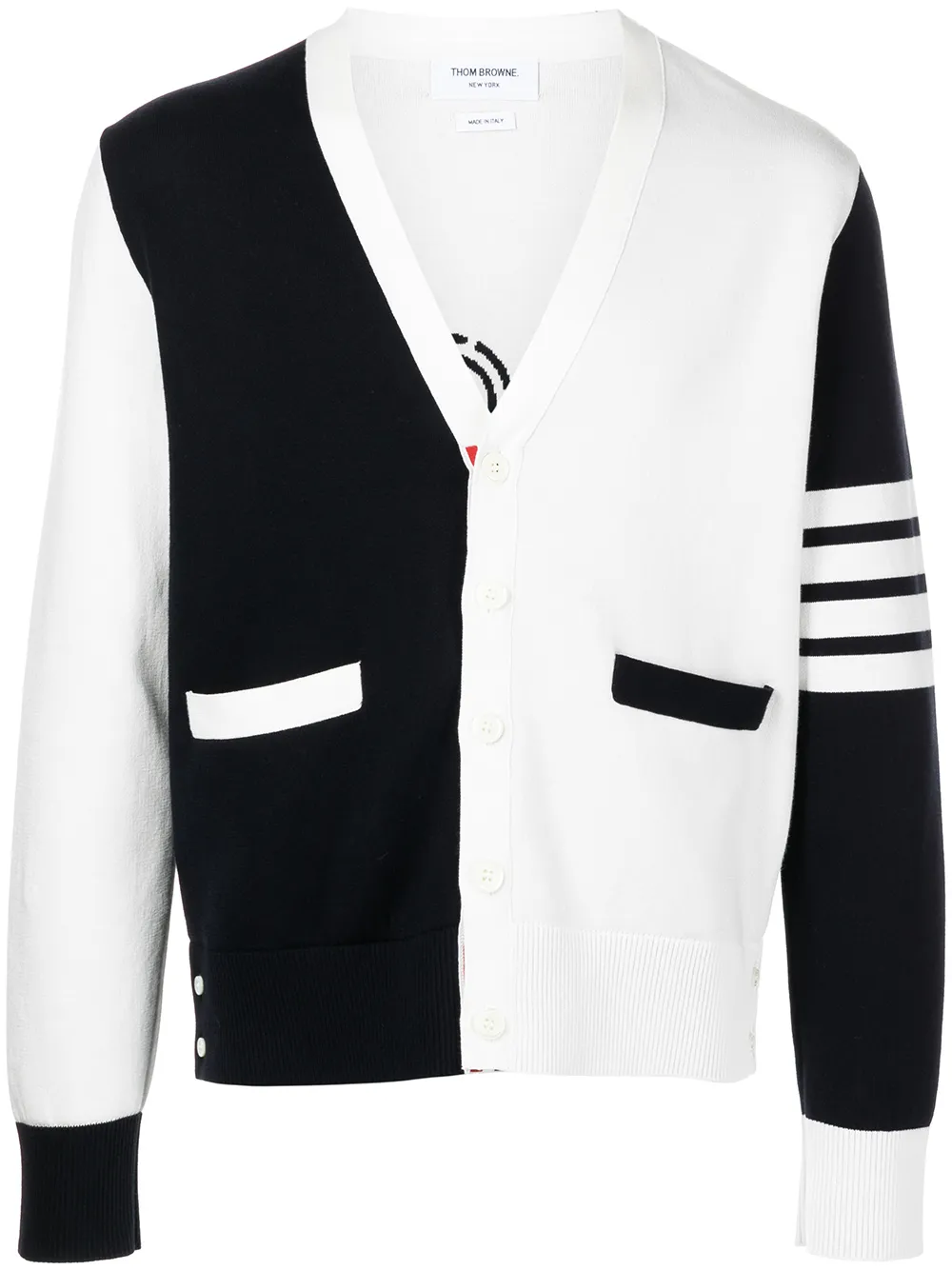 

Thom Browne 4-Bar Mr.Thom and Hector colourblock cardigan - Blue