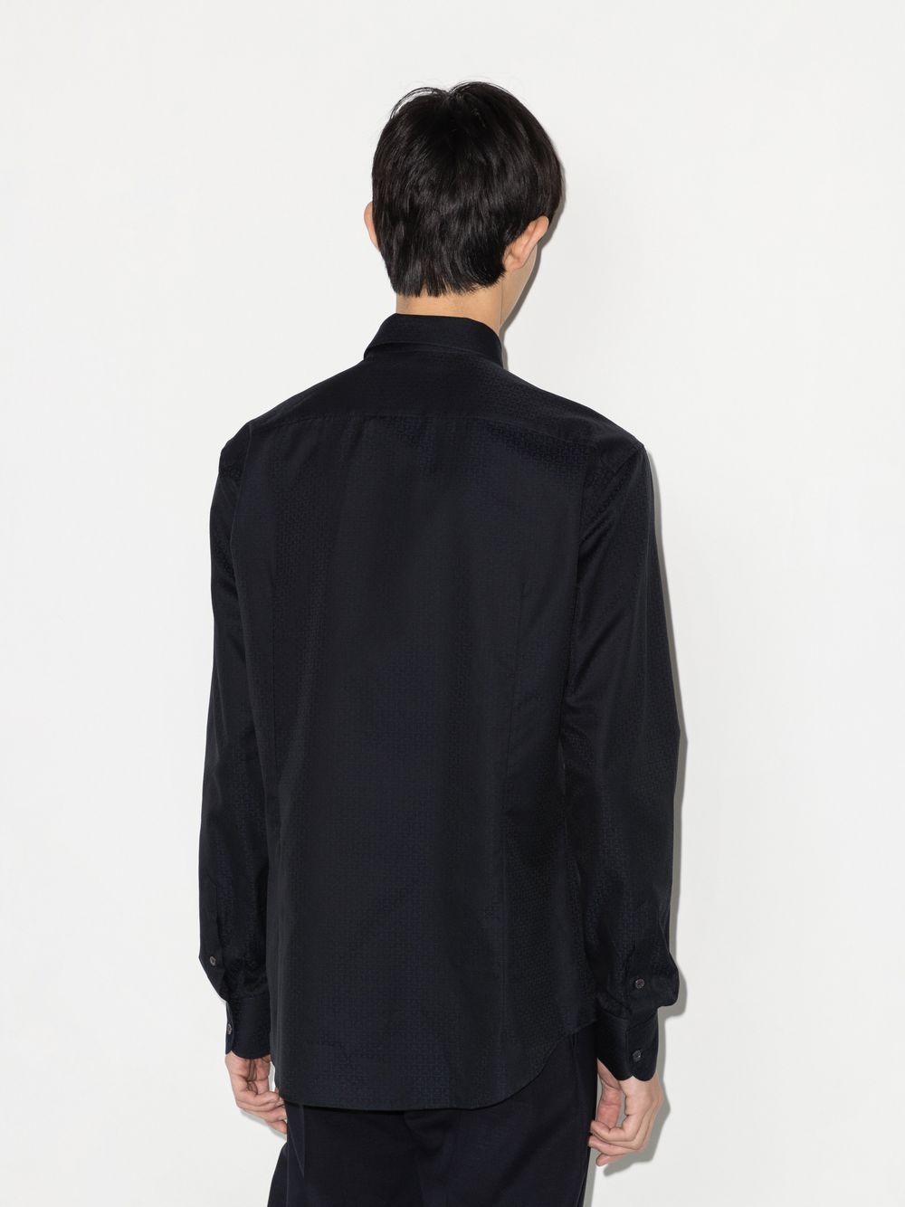 Salvatore Ferragamo Black Gancini Long Sleeve Shirt | Smart Closet