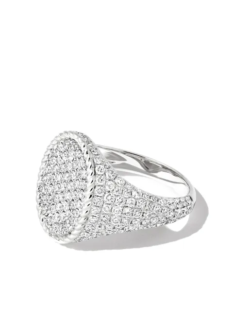 Yvonne Léon 18kt white gold diamond signet ring