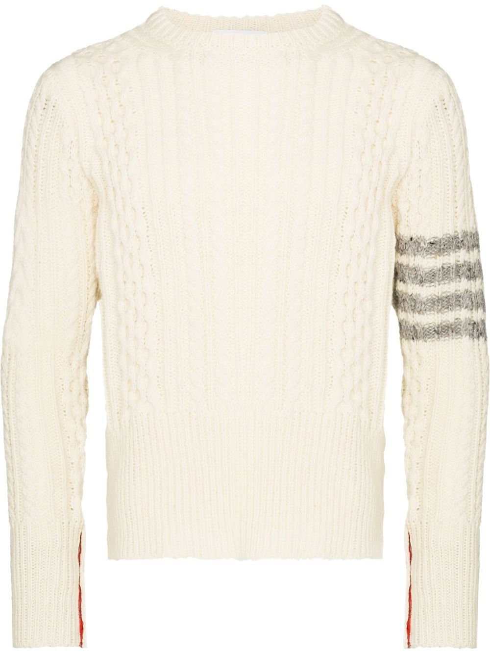 

Thom Browne 4-Bar cable-knit jumper - Neutrals