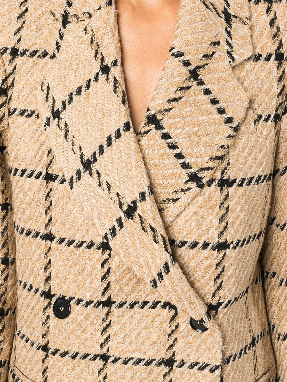 Kaia Double-breasted Checked Tweed Blazer | atelier-yuwa.ciao.jp