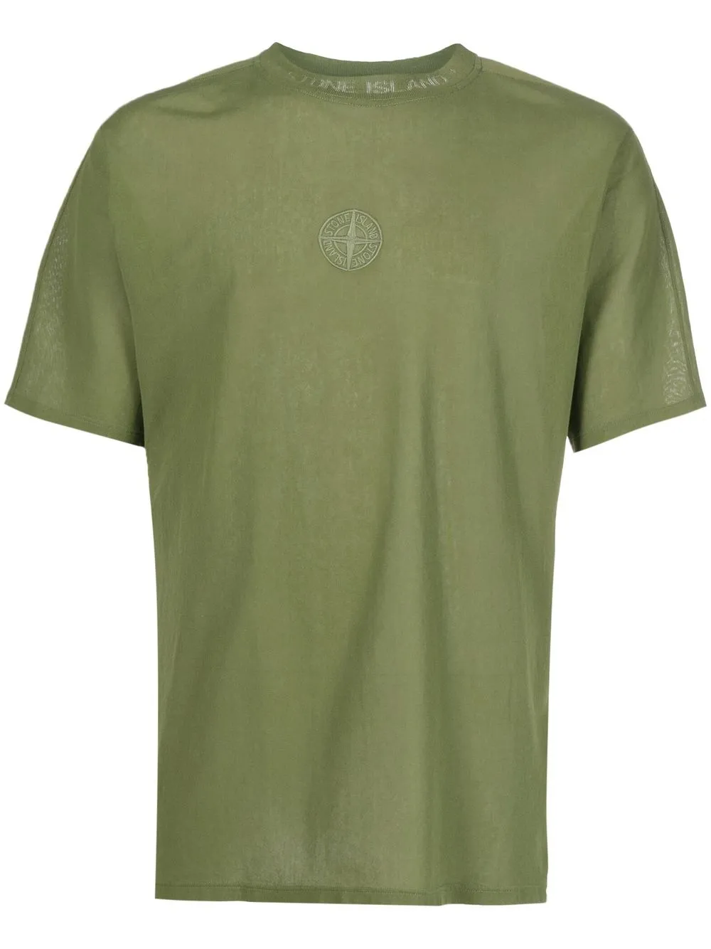 

Stone Island Compass logo-embroidered cotton T-shirt - Green