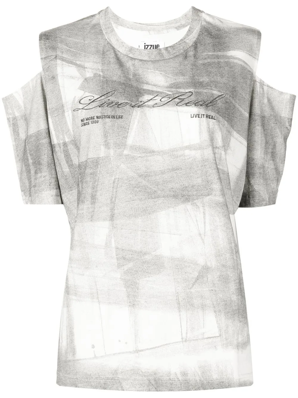 

izzue sketch-style cotton T-shirt - Grey