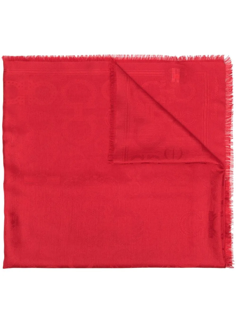 

Ferragamo Gancini woven scarf - Red