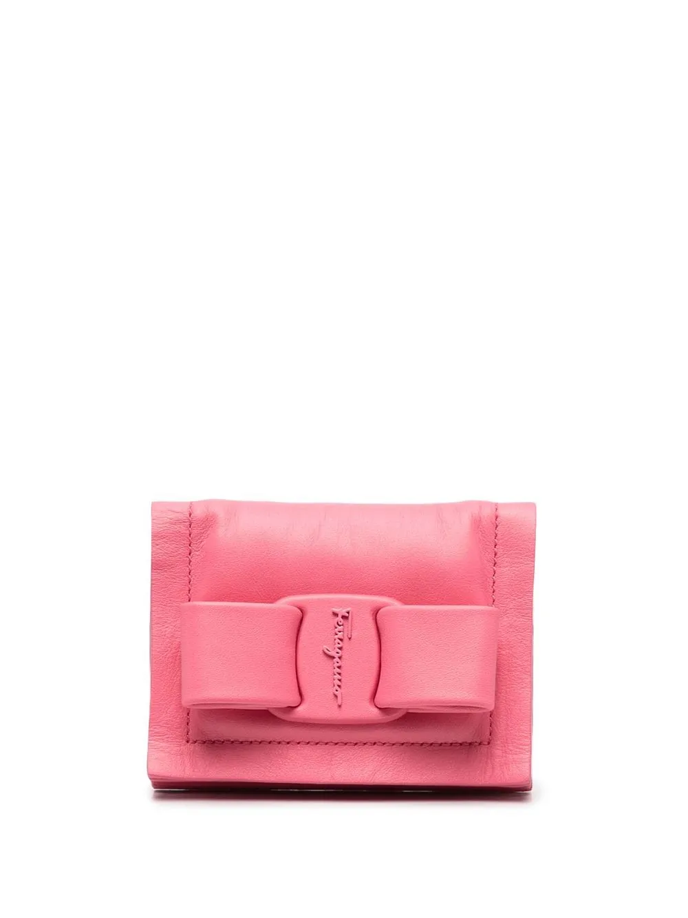 

Salvatore Ferragamo cartera con logo estampado - Rosado