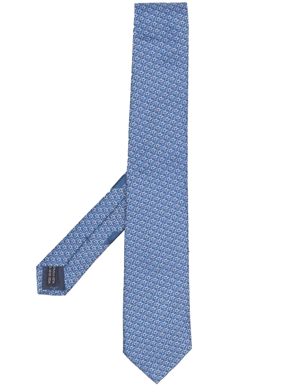 

Salvatore Ferragamo corbata con estampado gráfico - Azul