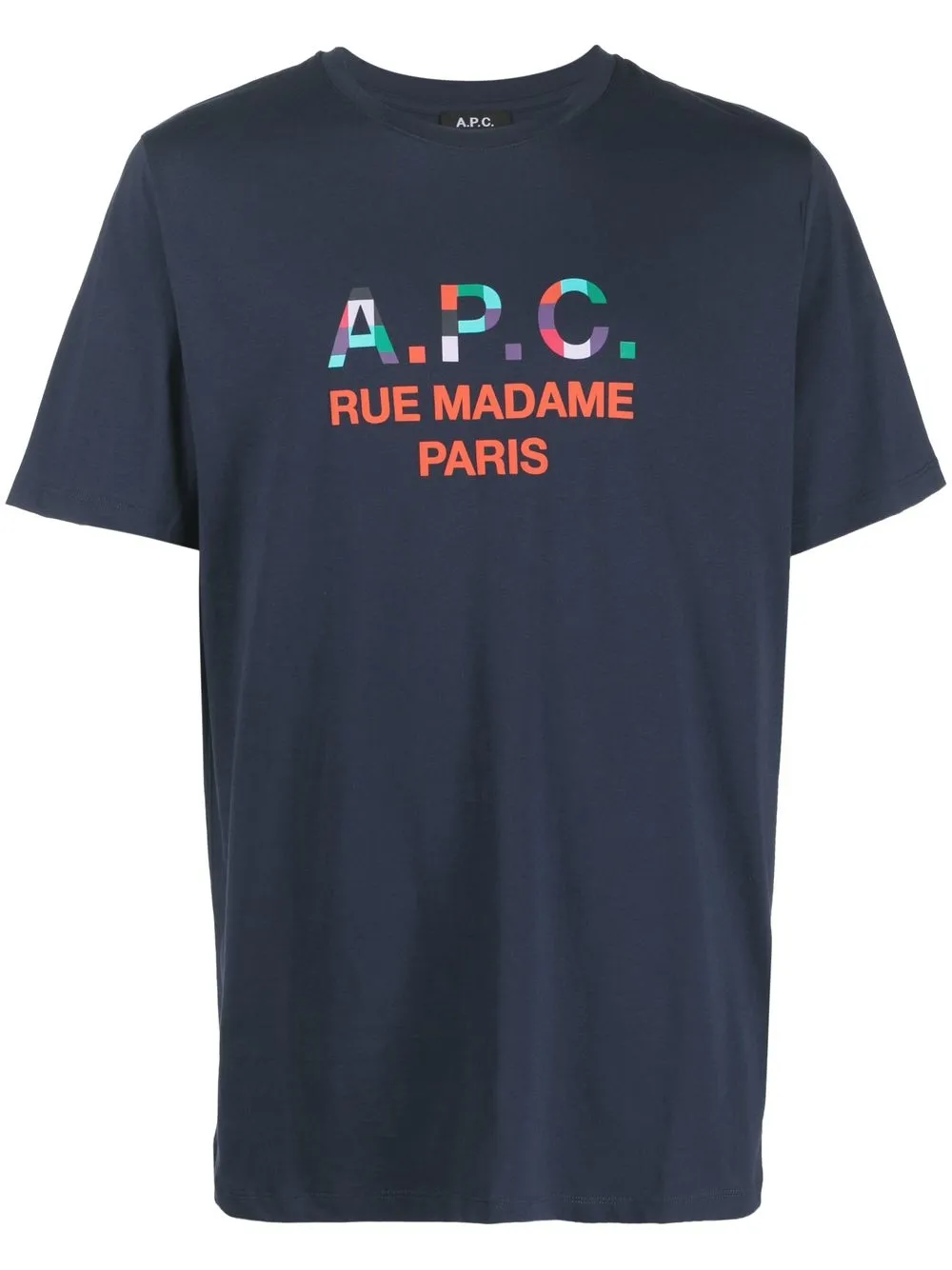 

A.P.C. playera con logo estampado - Azul