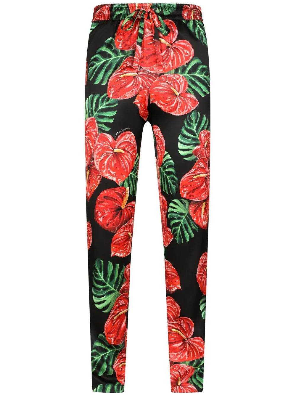 

Dolce & Gabbana pantalones con estampado floral - Rojo