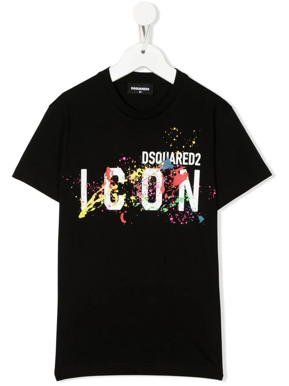 

Dsquared2 Kids paint-splatter logo T-shirt - Black