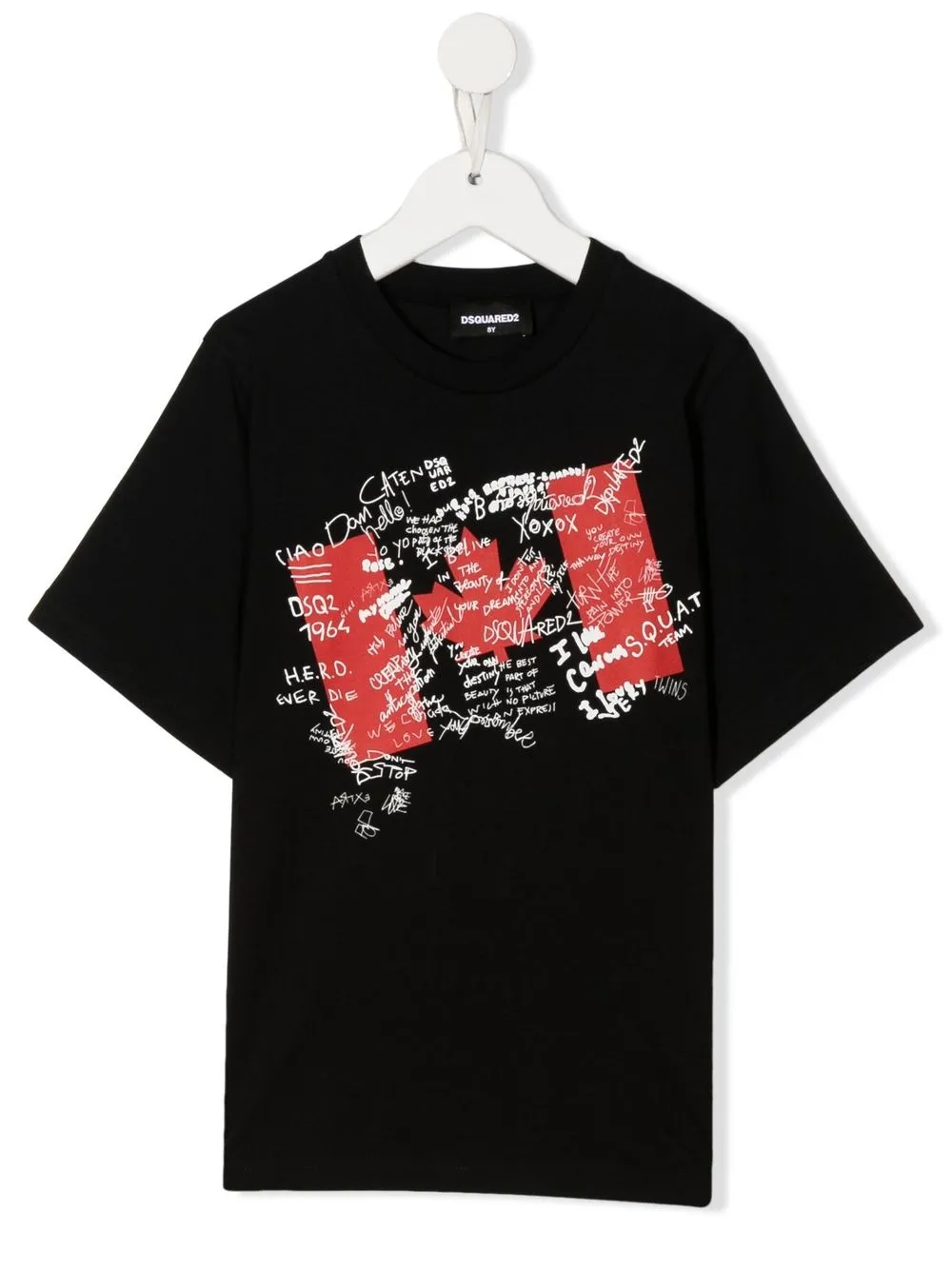 

Dsquared2 Kids playera manga corta con logo estampado - Negro