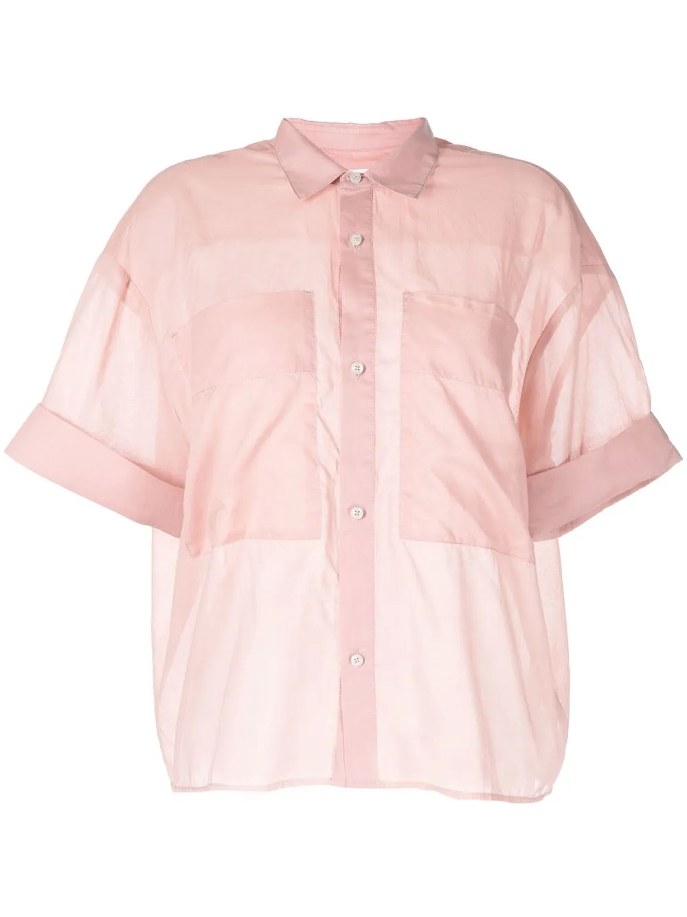 

izzue camisa oversize manga corta - Rosado