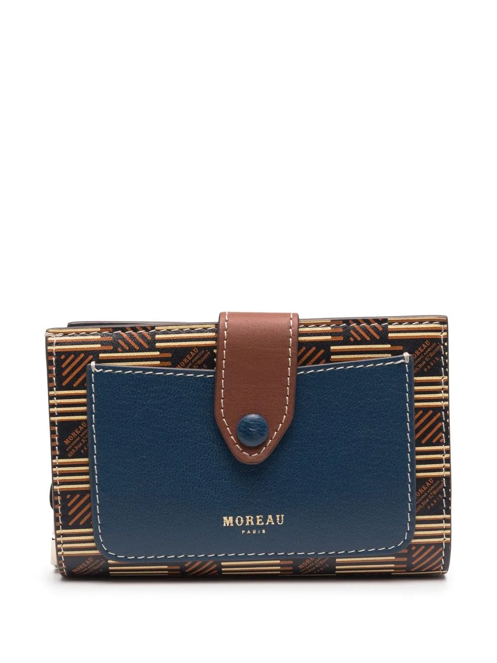 

Moreau cartera plegable con monograma - Azul