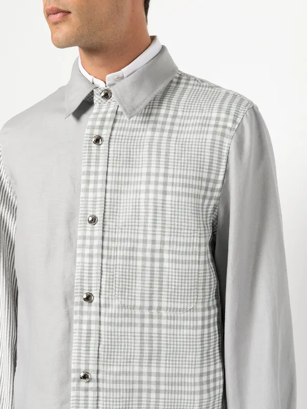 Thom Browne Panelled Linen Shirt - Farfetch