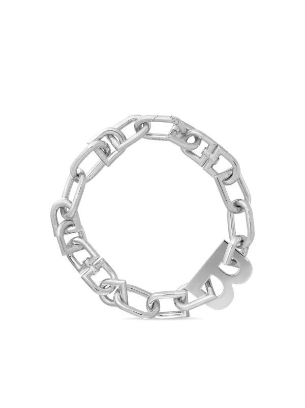 Balenciaga logo-plaque chain-link Bracelet - Farfetch