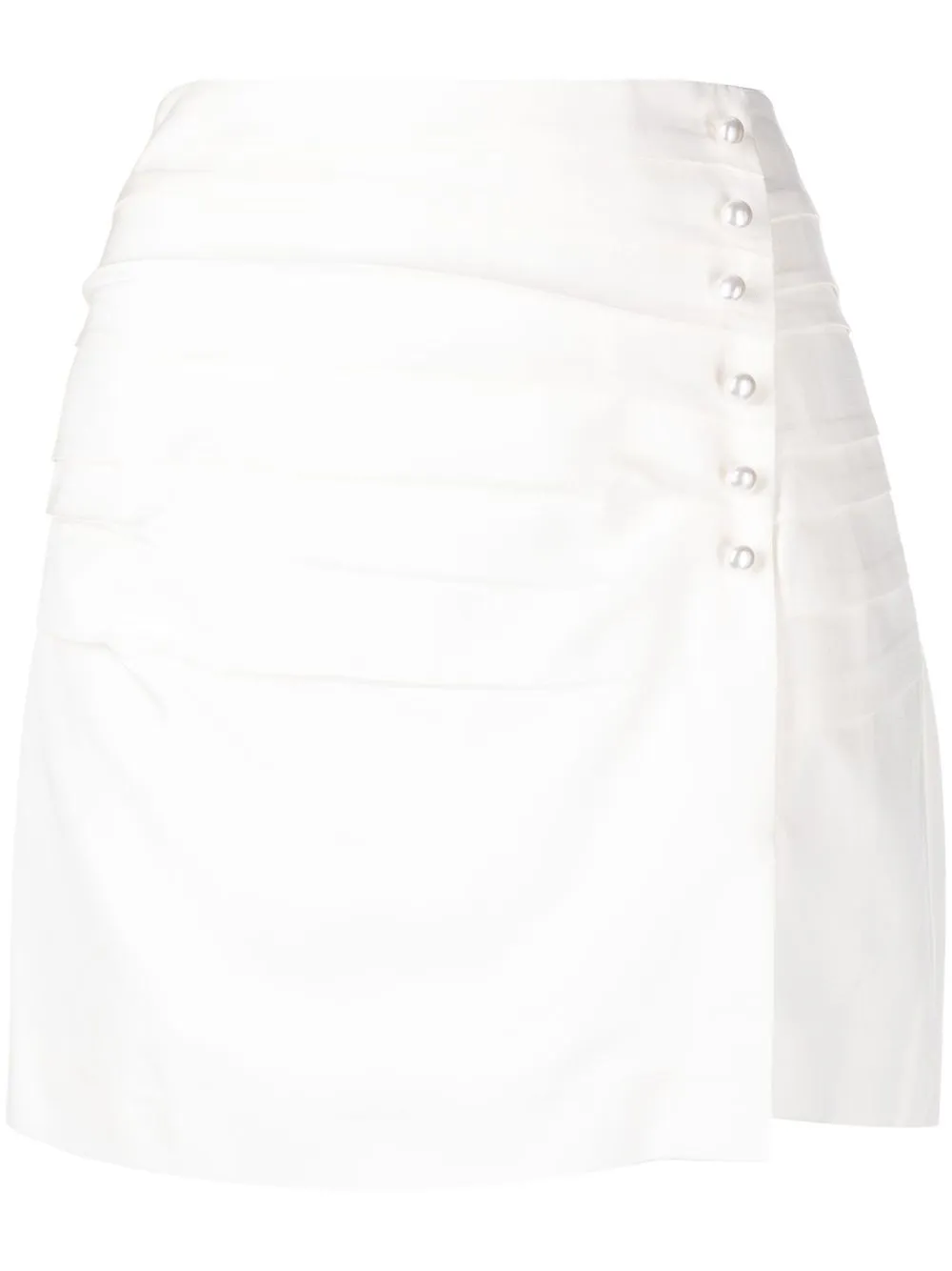 

b+ab embellished pleated mini skirt - White