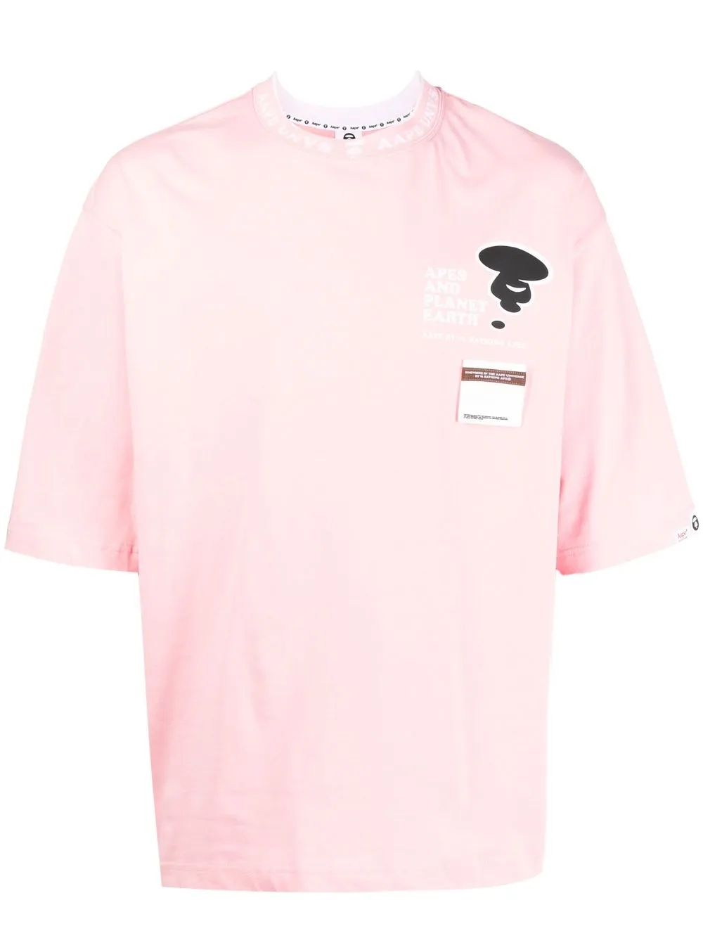 

AAPE BY *A BATHING APE® graphic-print short-sleeved T-shirt - Pink