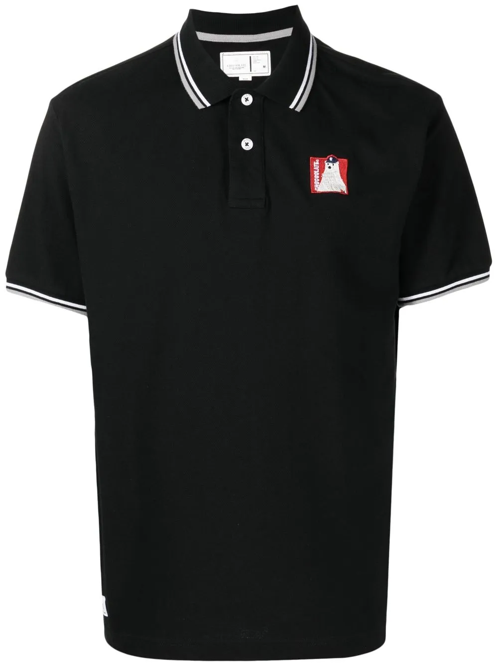 

CHOCOOLATE playera tipo polo con parche del logo - Negro