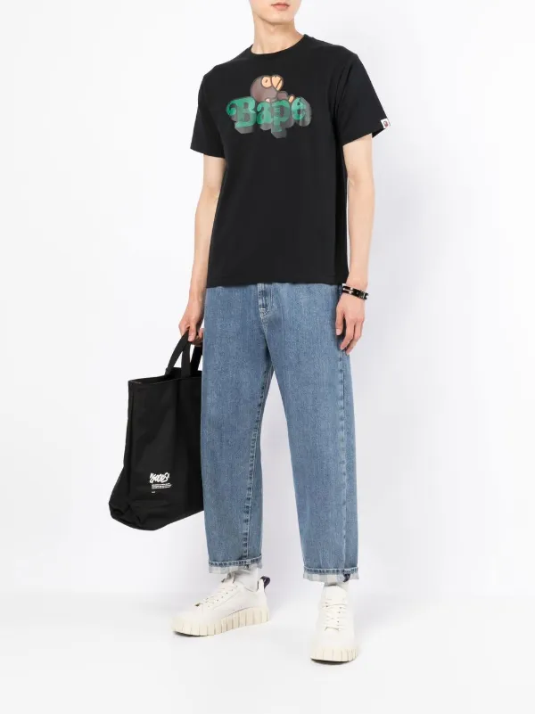 A BATHING APE® logo-print short-sleeve 