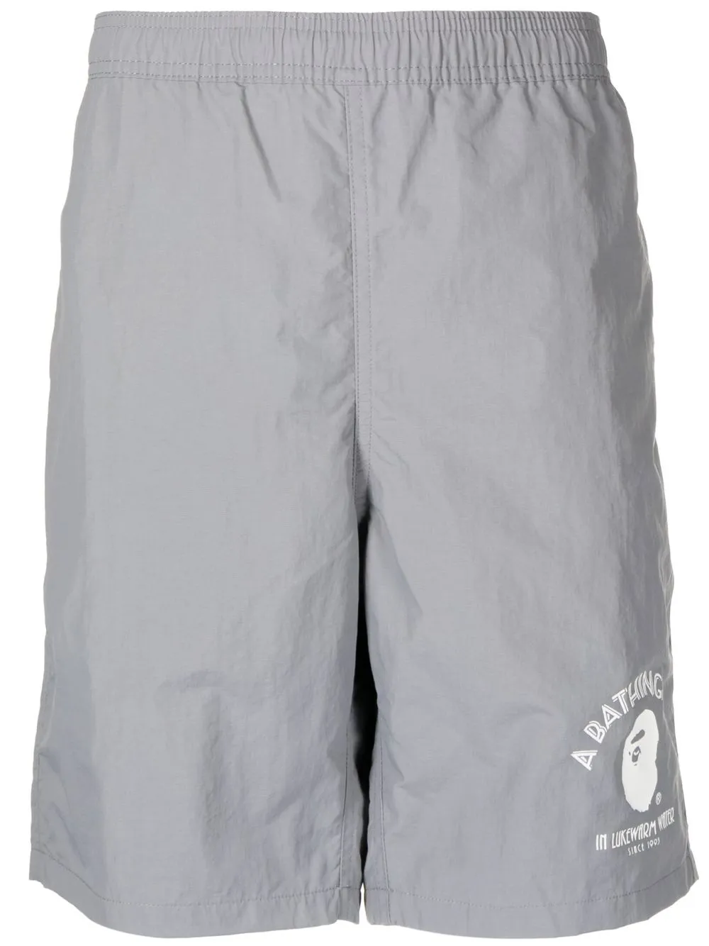 

A BATHING APE® bermudas rectas con logo - Gris