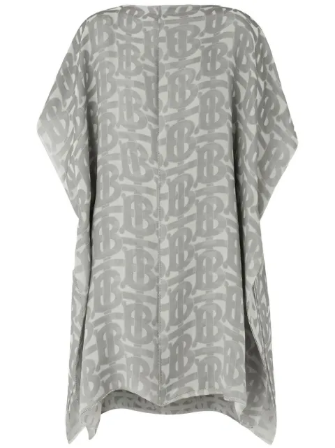 burberry 经典logo印花真丝斗篷