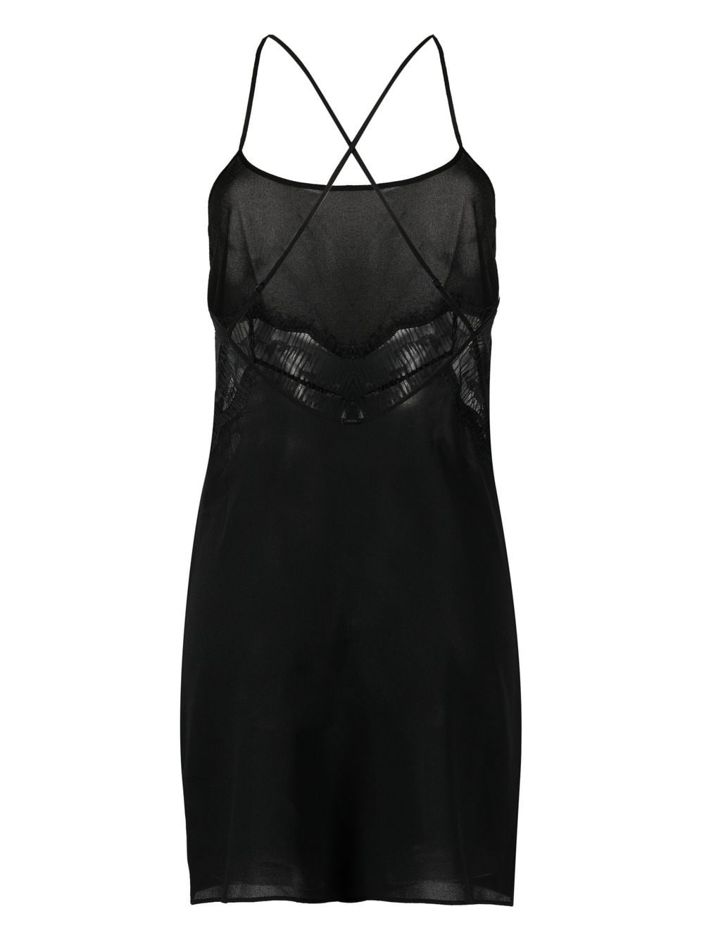Shop Calvin Klein Underwear Panelled Sleeveless Night Dress In Black