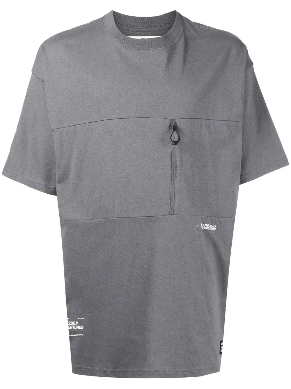 

izzue playera con logo estampado - Gris