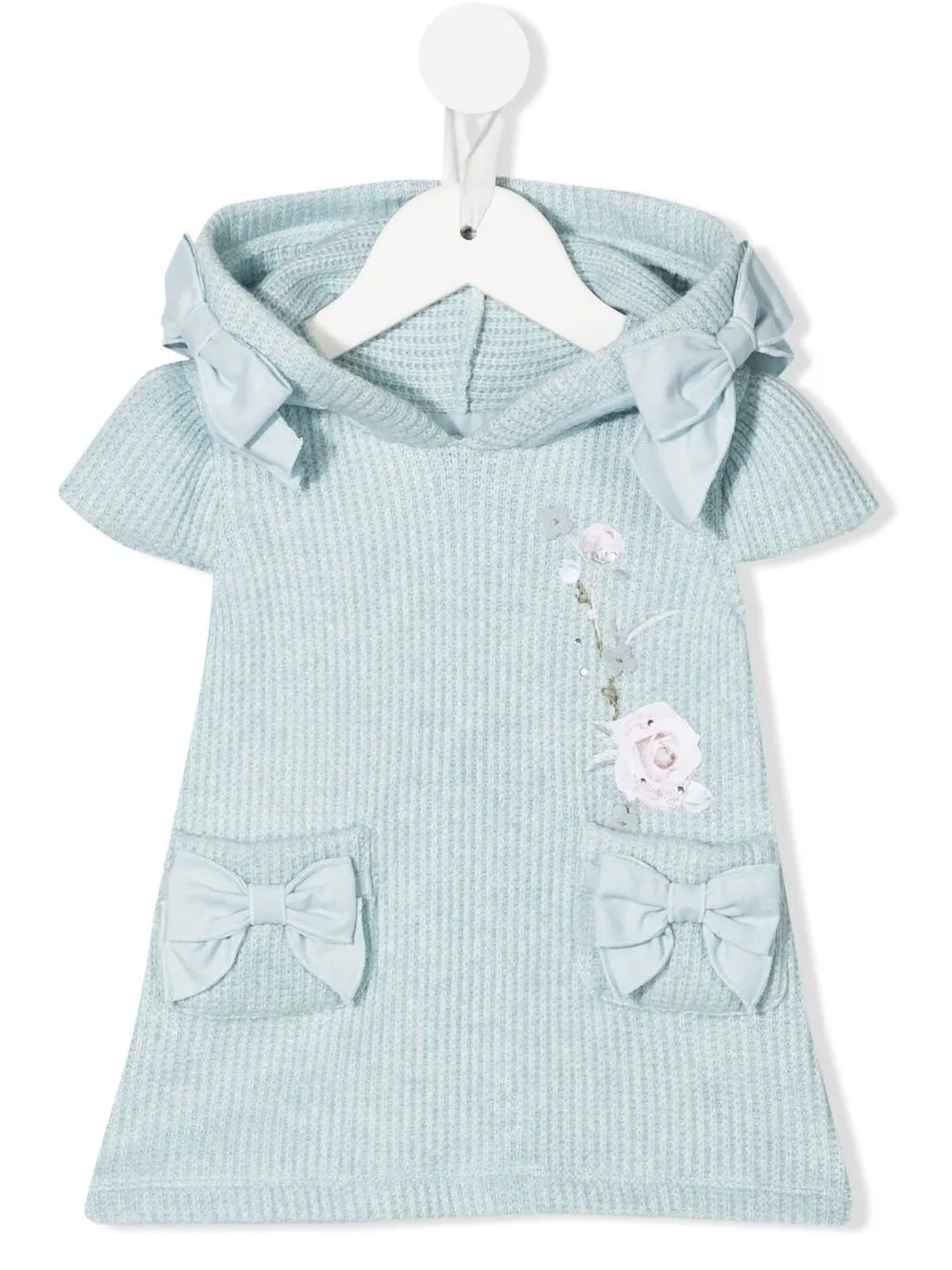 

Lapin House vestido con bordado floral - Azul