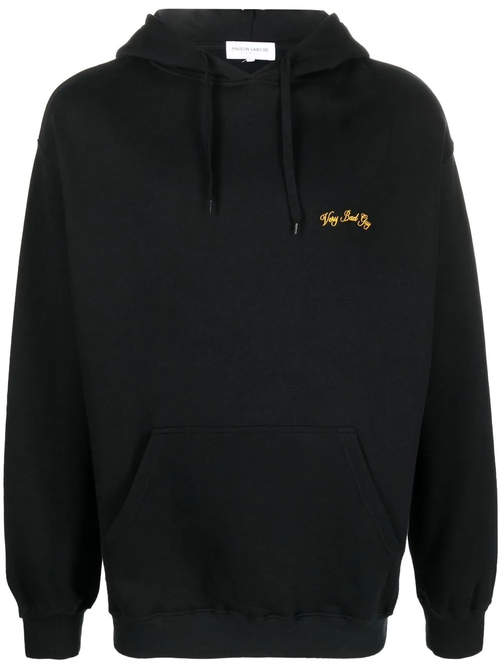 

Maison Labiche slogan-embroidered hoodie - Black