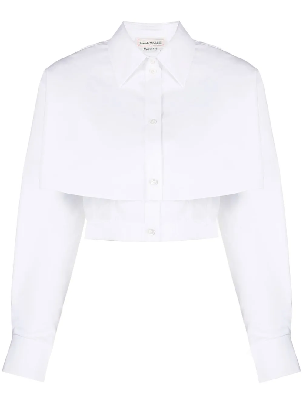 

Alexander McQueen sudadera corta a capas - Blanco