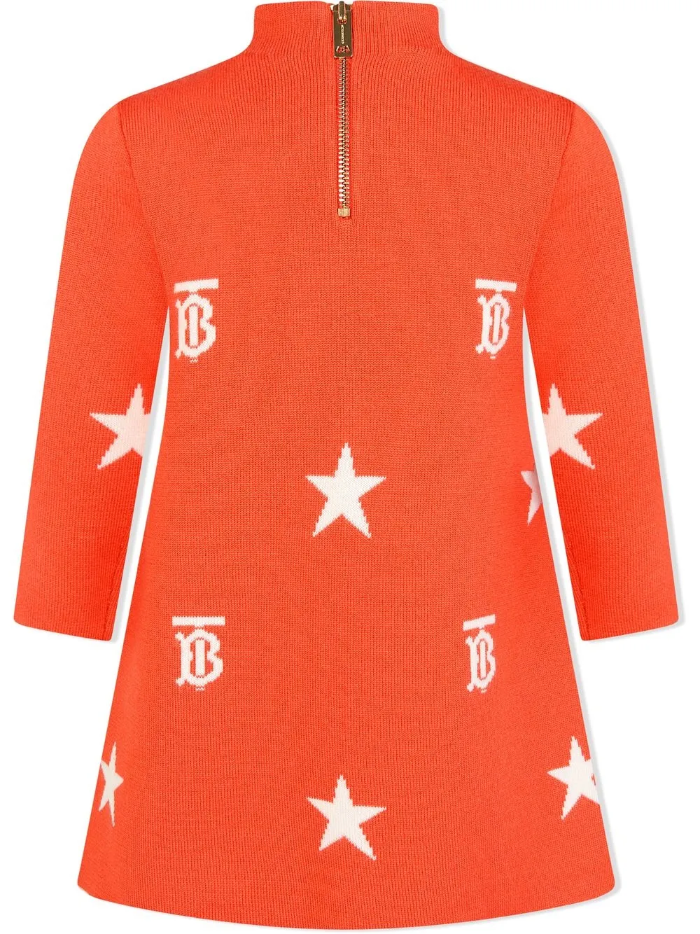 Burberry Kids Jurk met lange mouwen - Oranje
