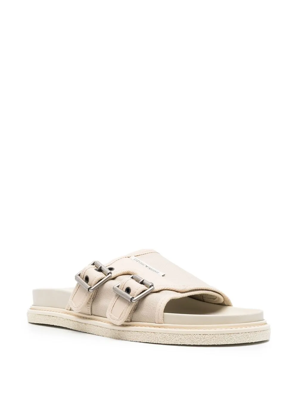 Emporio Armani Sandalen met dubbele gesp - Beige