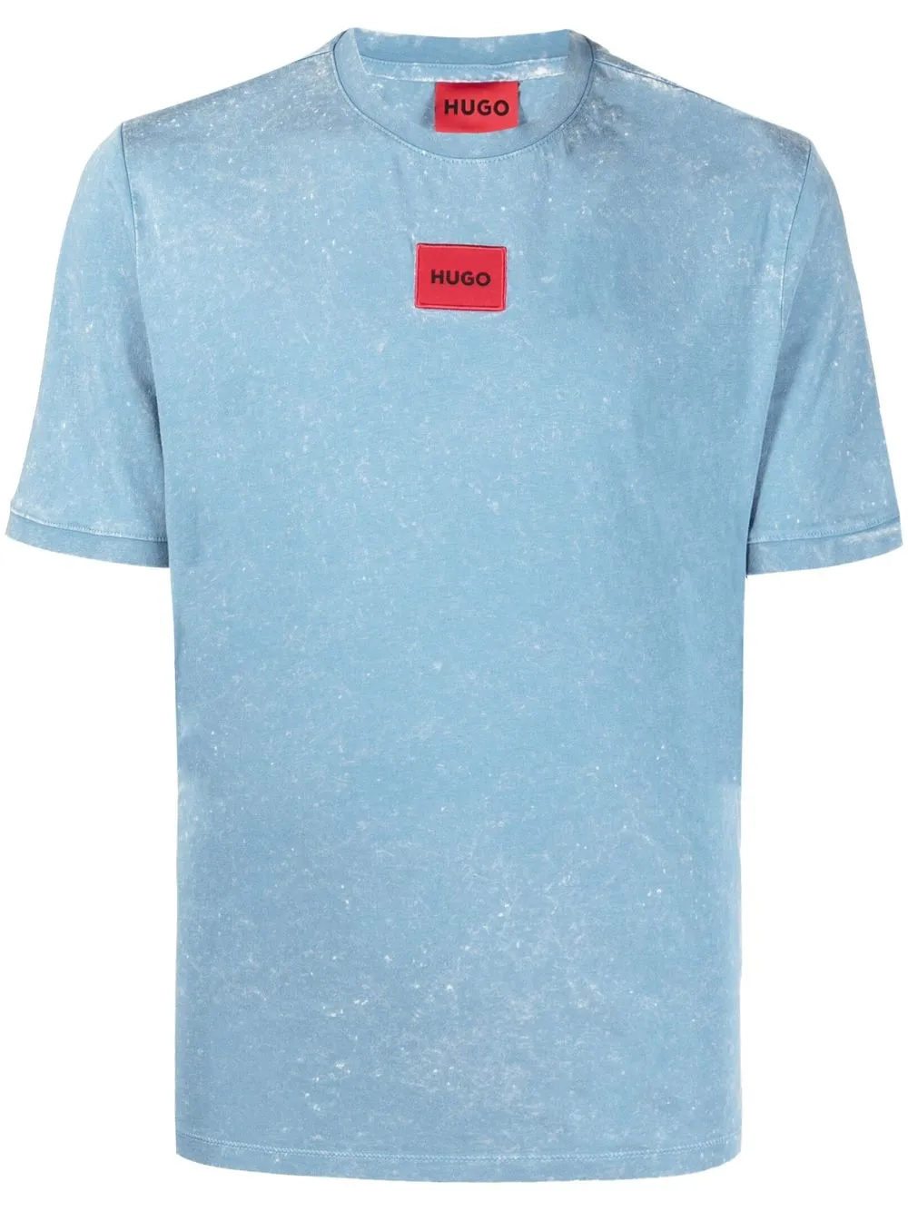 

HUGO logo-patch detail T-shirt - Blue